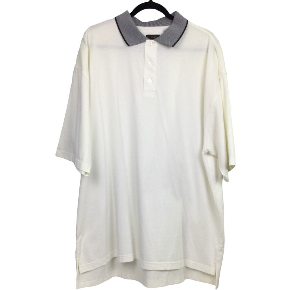 Divots Preppy Casual Minimalist 1/4 Button Comfort Collared Golf Polo Men 2XL